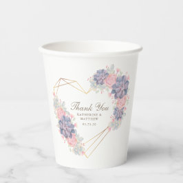 Wasserfarbenprächtige Hochzeit Pappbecher