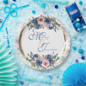 Wasserfarbenprächtige Hochzeit Pappteller (Party)