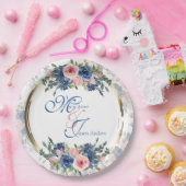 Wasserfarbenprächtige Hochzeit Pappteller (Party)