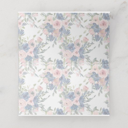 Wasserfarbenprächtige Hochzeit Platzkarte (Innenseite Aufgefaltet)