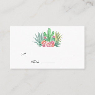 Wasserfarbenprächtige Hochzeit Platzkarte