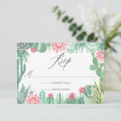 Wasserfarbenprächtige Hochzeit RSVP Karte (Stehend Vorderseite)