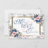 Wasserfarbenprächtige Hochzeit RSVP Karte (Vorderseite)