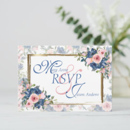 Wasserfarbenprächtige Hochzeit RSVP Karte