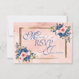 Wasserfarbenprächtige Hochzeit RSVP Karte