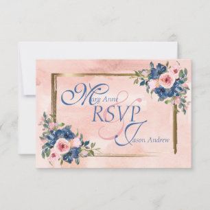 Wasserfarbenprächtige Hochzeit RSVP Karte