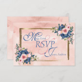 Wasserfarbenprächtige Hochzeit RSVP Karte (Vorne/Hinten)