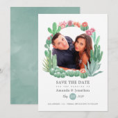 Wasserfarbenprächtige Hochzeit Save The Date (Vorne/Hinten)