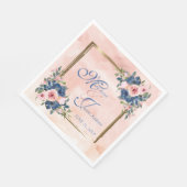 Wasserfarbenprächtige Hochzeit Serviette (Ecke)