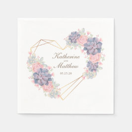 Wasserfarbenprächtige Hochzeit Serviette