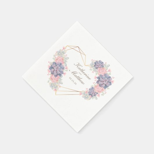 Wasserfarbenprächtige Hochzeit Serviette (Ecke)