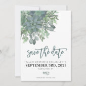 Wasserfarbenprächtige Hochzeit Sichern Sie das Dat Save The Date (Vorderseite)
