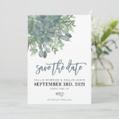 Wasserfarbenprächtige Hochzeit Sichern Sie das Dat Save The Date (Stehend Vorderseite)