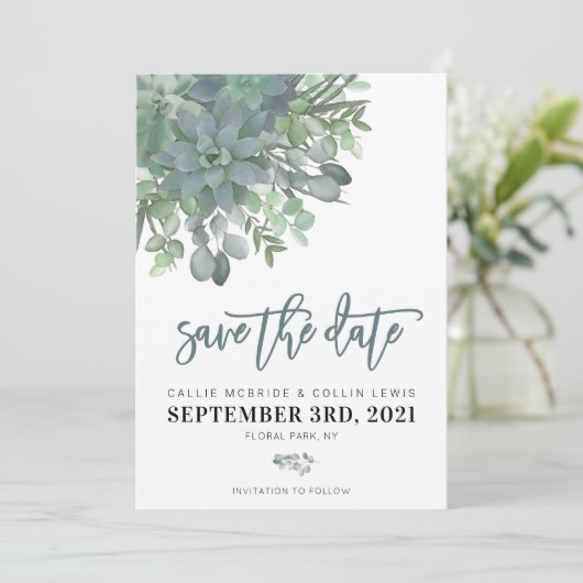 Wasserfarbenprächtige Hochzeit Sichern Sie das Dat Save The Date (Stehend Vorderseite)