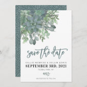 Wasserfarbenprächtige Hochzeit Sichern Sie das Dat Save The Date (Vorne/Hinten)