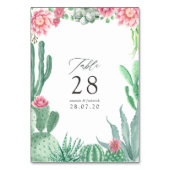 Wasserfarbenprächtige Hochzeit Tischnummer (Rückseite)