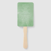 Wasserfarbenprächtiges geometrisches Hochzeitsprog Fächer (Rückseite)