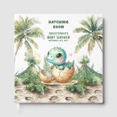 Wasserfarbenprägung Bald Dinosaurier Gästebuch (Vorderseite)