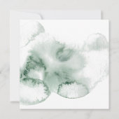 Wasserfarbenprägung Elegante Zwei-Tone-Hochzeiten Einladung (Rückseite)