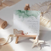 Wasserfarbenprägung Elegante Zwei-Tone-Hochzeiten Einladung