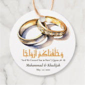 Wasserfarbenprägung Islamischer Zitat Nikah Geschenkanhänger (Rückseite)