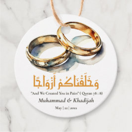 Wasserfarbenprägung Islamischer Zitat Nikah Geschenkanhänger
