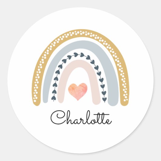 Wasserfarbenprägung Kid Runder Aufkleber (Vorderseite)