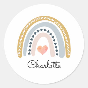 Wasserfarbenprägung Kid Runder Aufkleber