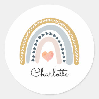 Wasserfarbenprägung Kid Runder Aufkleber