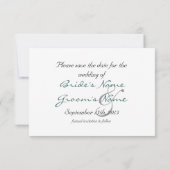 Wasserfarbenprägung mit geschliffenen Herzen - Spe Save The Date (Rückseite)