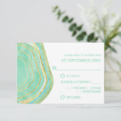 Wasserfarbenprägung mit Gold | UAwg RSVP Karte (Stehend Vorderseite)