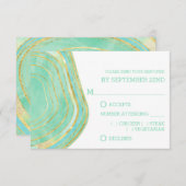 Wasserfarbenprägung mit Gold | UAwg RSVP Karte (Vorne/Hinten)