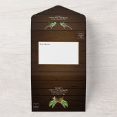 Wasserfarbenprägung Rustikaler Wald All In One Einladung (Außenbereich)