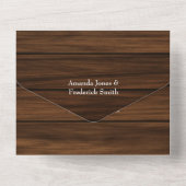 Wasserfarbenprägung Rustikaler Wald All In One Einladung (Rückseite)