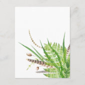 Wasserfarbenprägung Rustikaler Wald Begleitkarte (Rückseite)