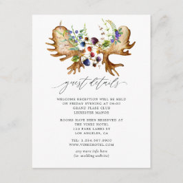 Wasserfarbenprägung Rustikaler Wald Begleitkarte