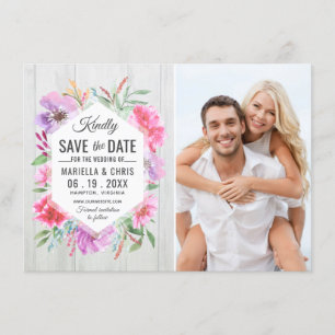 Wasserfarbenprägung speichern Sie das Foto Datum f Save The Date