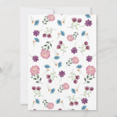 Wasserfarbenprägung Wildblume Meadow Wedding Einladung (Rückseite)