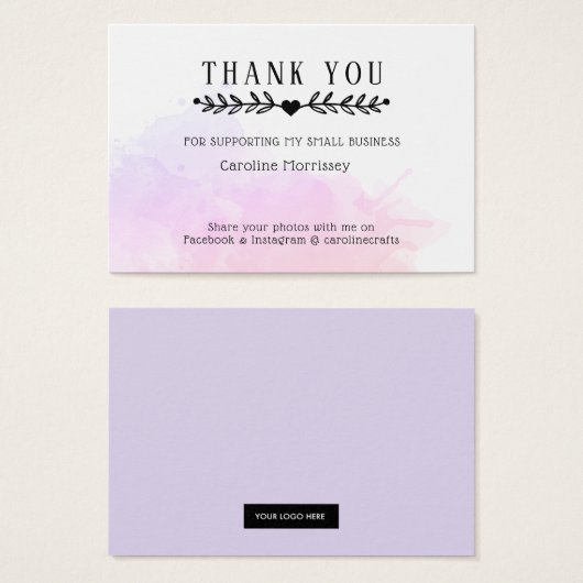 Wasserfarbenpräparat Kleines Unternehmen - Beilage (Vorne & Hinten)