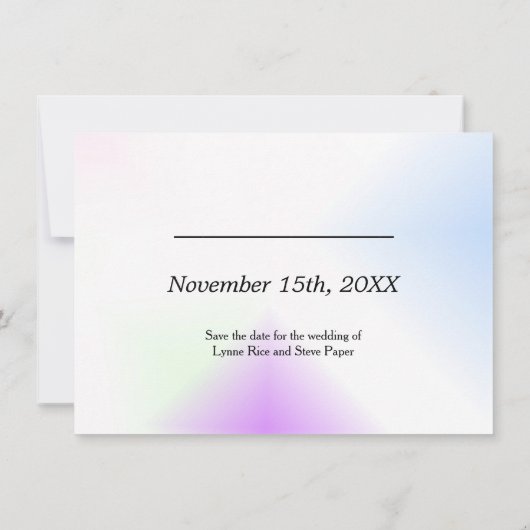 Wasserfarbenpräparat Save the Date (Rückseite)