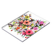 Wasserfarbenpräparation. Ein großer Bukett mit Wi Notizblock (Linke Seite)