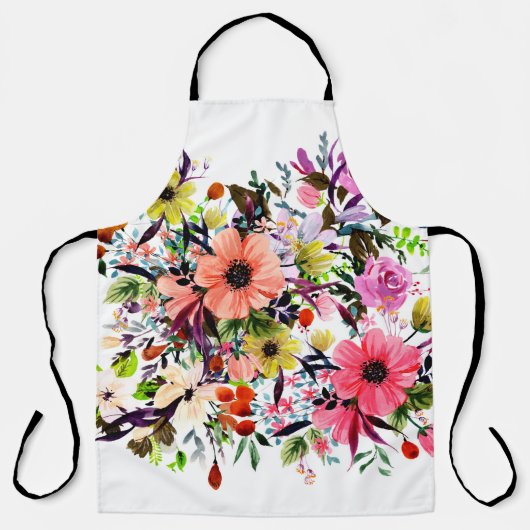 Wasserfarbenpräparation. Ein großer Bukett mit Wi Schürze (Vorderseite)