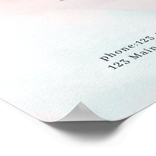 Wasserfarbenpreisposter Poster (Ecke)