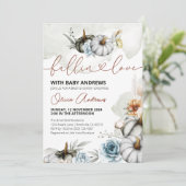 Wasserfarbenpumpen Fallin in Liebe Kinderdusche Einladung (Stehend Vorderseite)