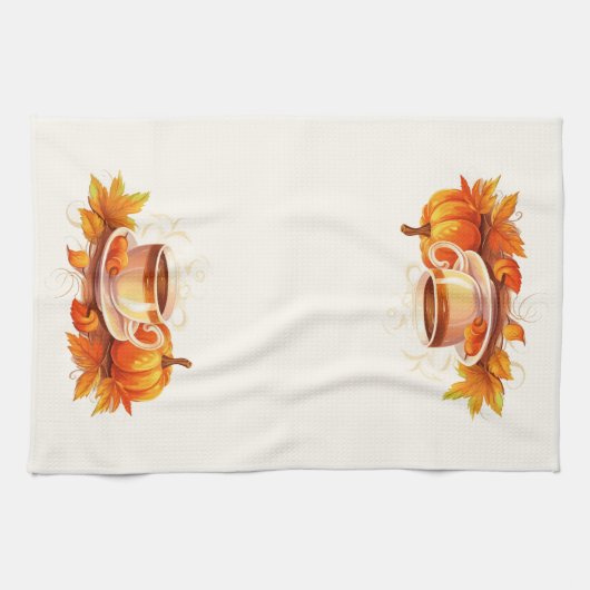 Wasserfarbenpumpen und Kaffee Geschirrtuch (Horizontal)