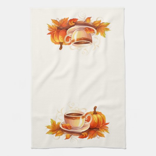 Wasserfarbenpumpen und Kaffee Geschirrtuch (Vertikal)