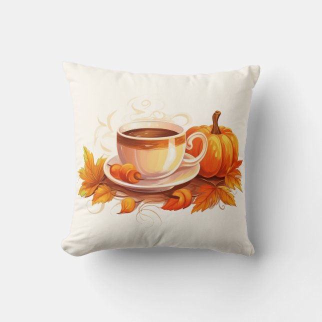 Wasserfarbenpumpen und Kaffee Kissen (Vorderseite)