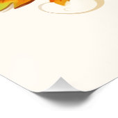 Wasserfarbenpumpen und Kaffee Poster (Ecke)