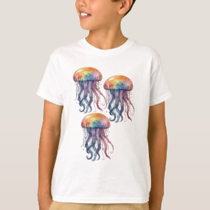 Wasserfarbenqualle Zeichnend T-Shirt