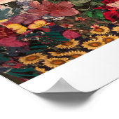 Wasserfarbenquilt-Design-Posterposter Poster (Ecke)